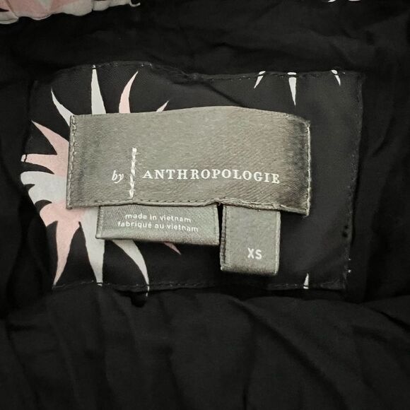 NWOT Anthropologie The Isobel Silky Pleated Maxi Skirt Black/Pink Size XS - Picture 6 of 10